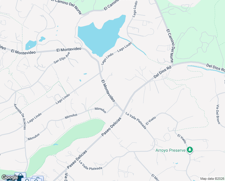 map of restaurants, bars, coffee shops, grocery stores, and more near 6710 El Montevideo in Rancho Santa Fe