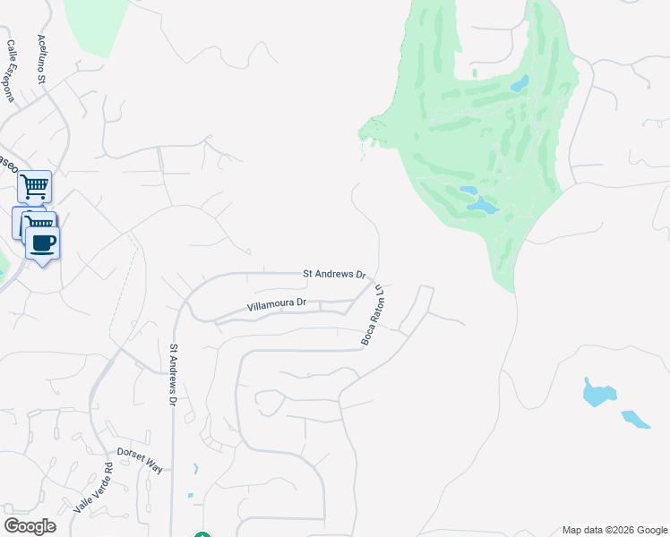 map of restaurants, bars, coffee shops, grocery stores, and more near 17924 Saint Andrews Drive in Poway