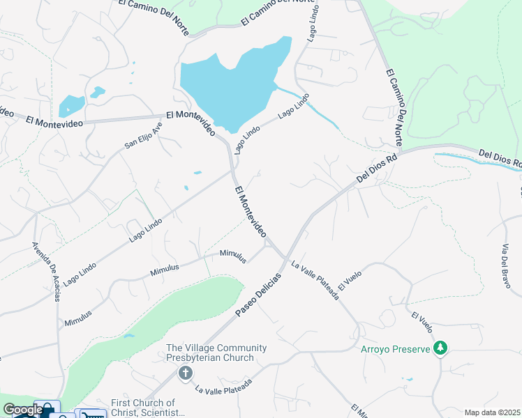 map of restaurants, bars, coffee shops, grocery stores, and more near 6710 El Montevideo in Rancho Santa Fe
