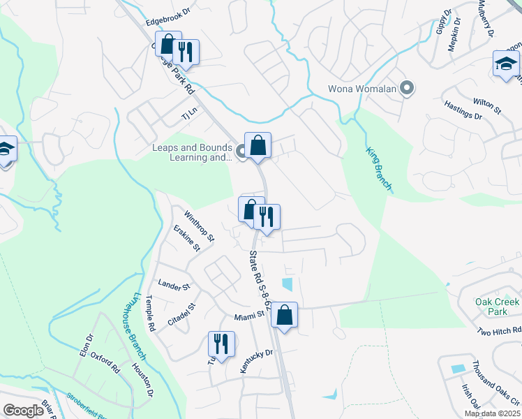 map of restaurants, bars, coffee shops, grocery stores, and more near 233 State Road S-8-62 in Summerville