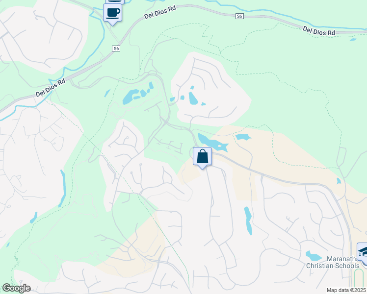 map of restaurants, bars, coffee shops, grocery stores, and more near 8174 Lazy River Road in San Diego