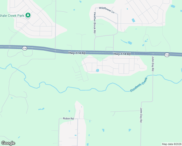map of restaurants, bars, coffee shops, grocery stores, and more near 15590 Texas 114 in Justin