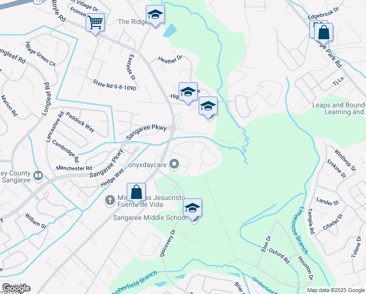 map of restaurants, bars, coffee shops, grocery stores, and more near 412 Courtland Drive in Summerville