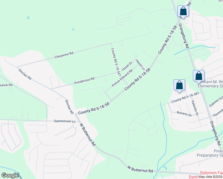 map of restaurants, bars, coffee shops, grocery stores, and more near 114 Prince Edward Road in Summerville