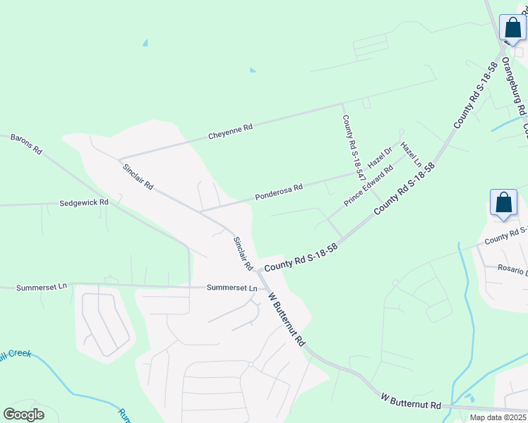 map of restaurants, bars, coffee shops, grocery stores, and more near 177 Prince Thomas Road in Summerville