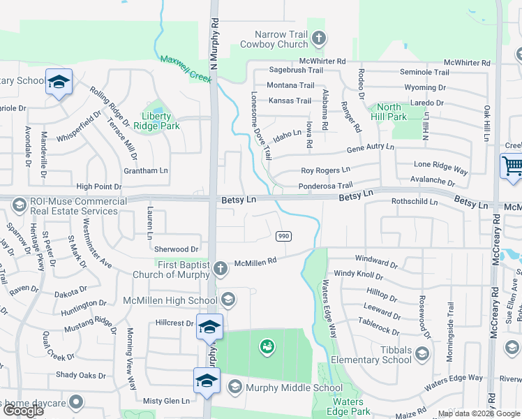 map of restaurants, bars, coffee shops, grocery stores, and more near 9 Maxwell Lane in Murphy