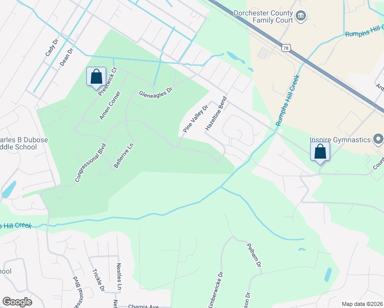 map of restaurants, bars, coffee shops, grocery stores, and more near 1714 Congressional Boulevard in Summerville