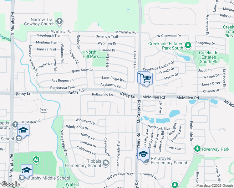 map of restaurants, bars, coffee shops, grocery stores, and more near 615 Comanche Trail in Murphy