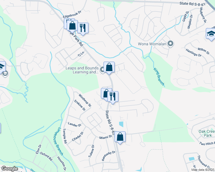 map of restaurants, bars, coffee shops, grocery stores, and more near 233 State Road S-8-62 in Summerville