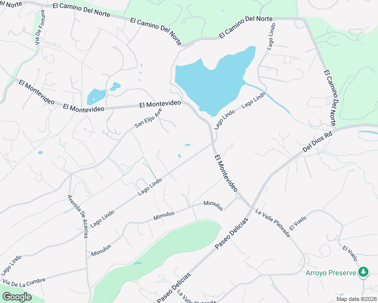 map of restaurants, bars, coffee shops, grocery stores, and more near 6358 Lago Lindo in Rancho Santa Fe