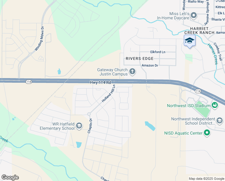 map of restaurants, bars, coffee shops, grocery stores, and more near 16020 Bronte Lane in Fort Worth