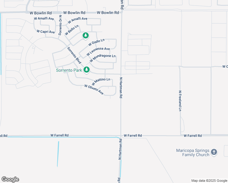 map of restaurants, bars, coffee shops, grocery stores, and more near 16966 North Avelino Drive in Maricopa