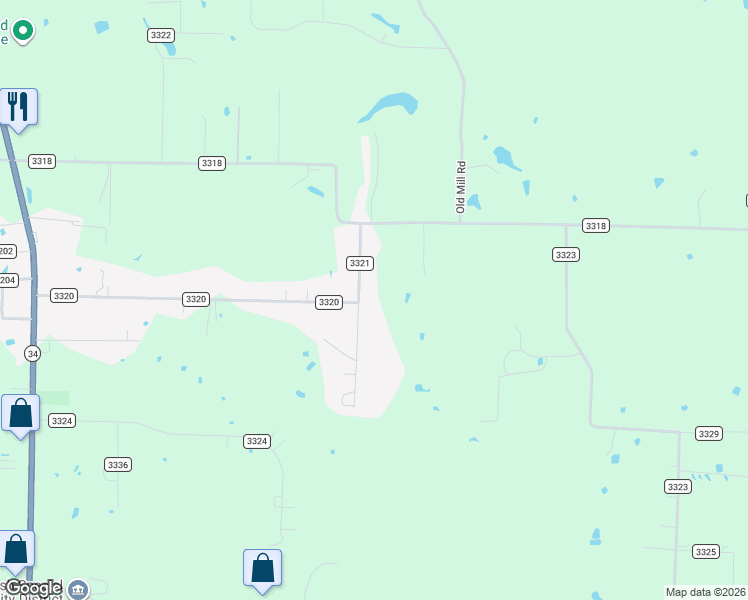 map of restaurants, bars, coffee shops, grocery stores, and more near 4191 County Road 3321 in Greenville