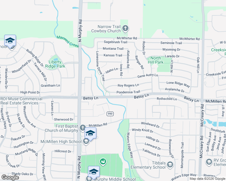 map of restaurants, bars, coffee shops, grocery stores, and more near 223 Ponderosa Trail in Murphy