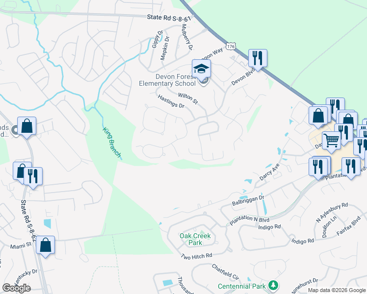 map of restaurants, bars, coffee shops, grocery stores, and more near 317 Sussex Court in Goose Creek