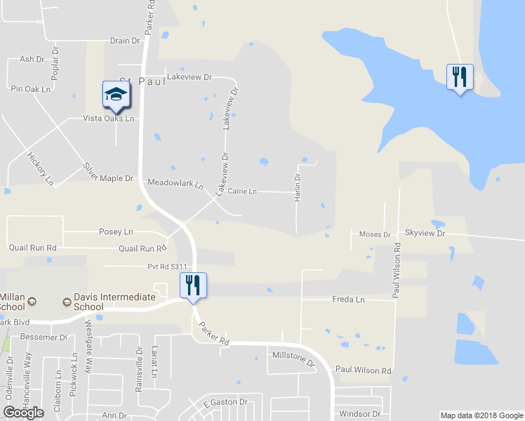 map of restaurants, bars, coffee shops, grocery stores, and more near 3718 Carrie Lane in Saint Paul