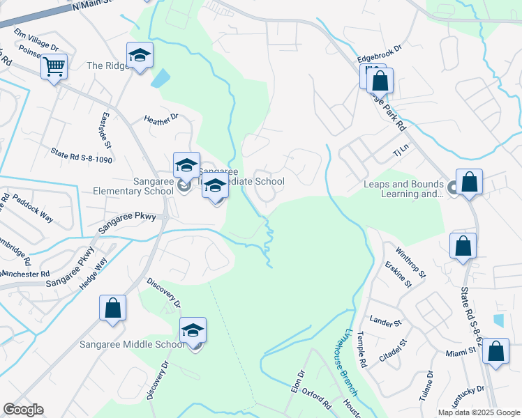 map of restaurants, bars, coffee shops, grocery stores, and more near 102 McDaid Court in Summerville