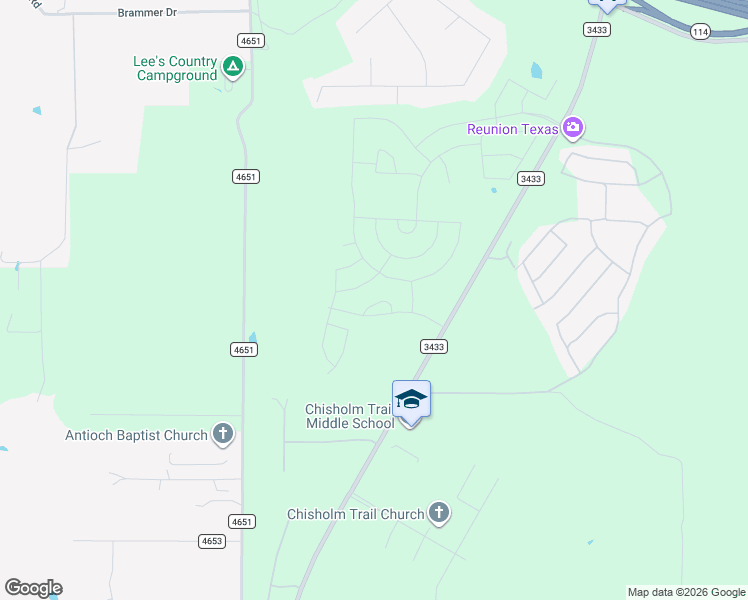map of restaurants, bars, coffee shops, grocery stores, and more near Farm to Market Road 3433 in Rhome
