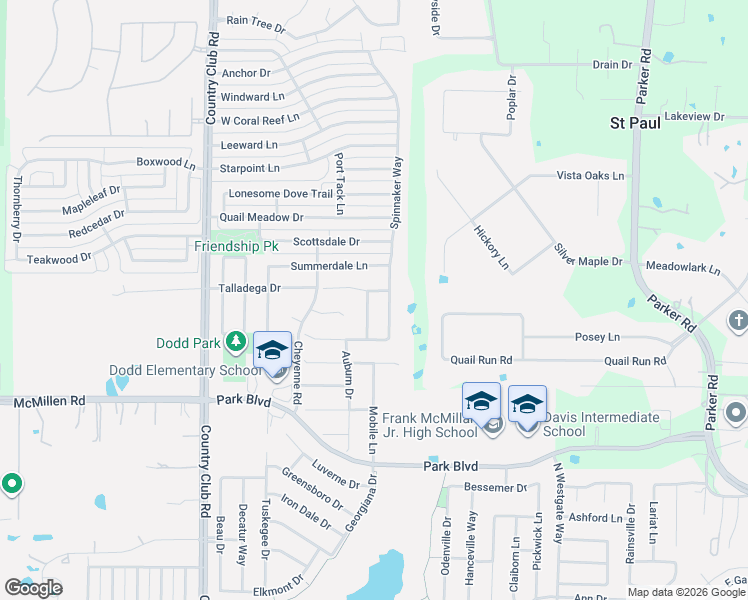 map of restaurants, bars, coffee shops, grocery stores, and more near 1410 Spinnaker Way in Wylie