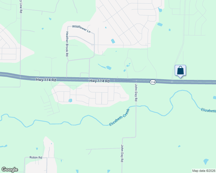 map of restaurants, bars, coffee shops, grocery stores, and more near Shire Avenue in Denton County
