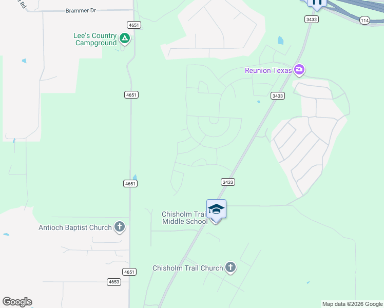map of restaurants, bars, coffee shops, grocery stores, and more near Farm to Market Road 3433 in Rhome