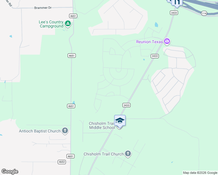 map of restaurants, bars, coffee shops, grocery stores, and more near Farm to Market Road 3433 in Rhome