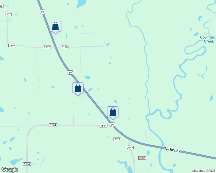 map of restaurants, bars, coffee shops, grocery stores, and more near 5055 U.S. 69 in Lone Oak