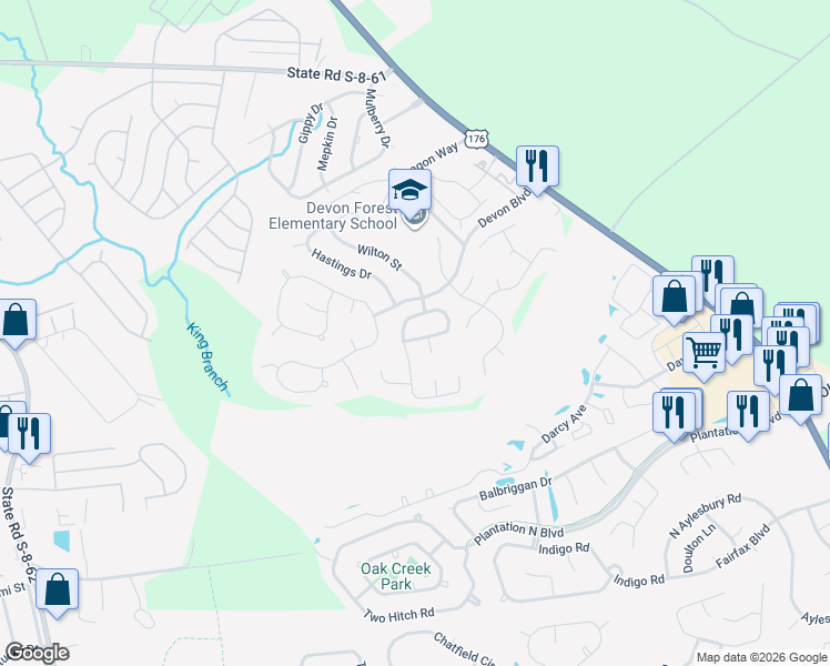 map of restaurants, bars, coffee shops, grocery stores, and more near 231 Somerset Drive in Goose Creek