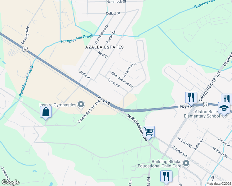 map of restaurants, bars, coffee shops, grocery stores, and more near 111 Kilpatrick Court in Summerville