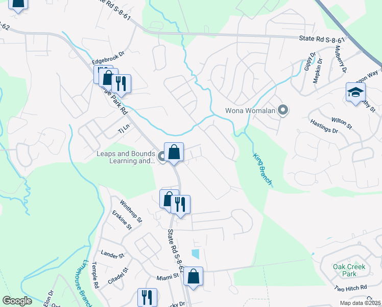 map of restaurants, bars, coffee shops, grocery stores, and more near 121 State Road S-8-976 in Summerville