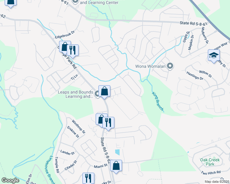 map of restaurants, bars, coffee shops, grocery stores, and more near 121 State Road S-8-976 in Summerville