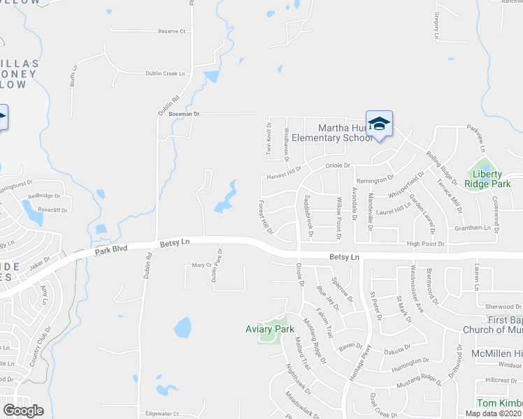 map of restaurants, bars, coffee shops, grocery stores, and more near Forest Hill Drive in Murphy