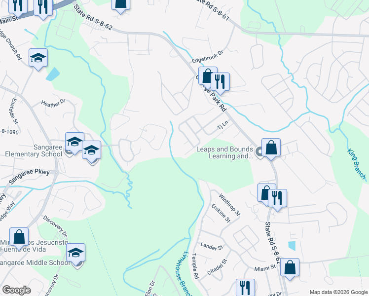 map of restaurants, bars, coffee shops, grocery stores, and more near 1607 Ashley Court in Summerville