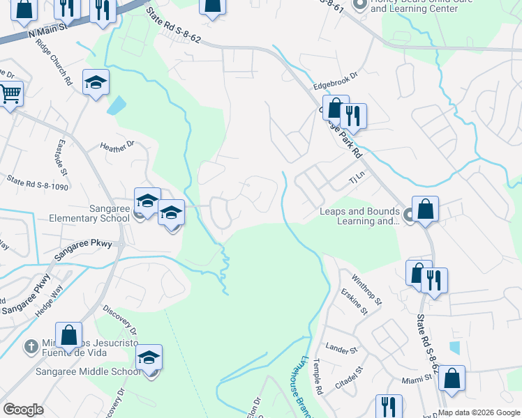 map of restaurants, bars, coffee shops, grocery stores, and more near 204 Tabby Creek Circle in Summerville