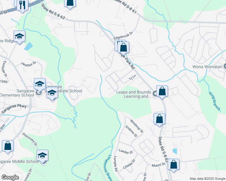 map of restaurants, bars, coffee shops, grocery stores, and more near 1302 Bradley Daniel Boulevard in Summerville