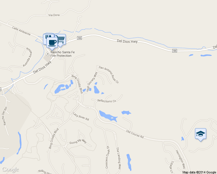 map of restaurants, bars, coffee shops, grocery stores, and more near 8111 Outlook Point Drive in San Diego