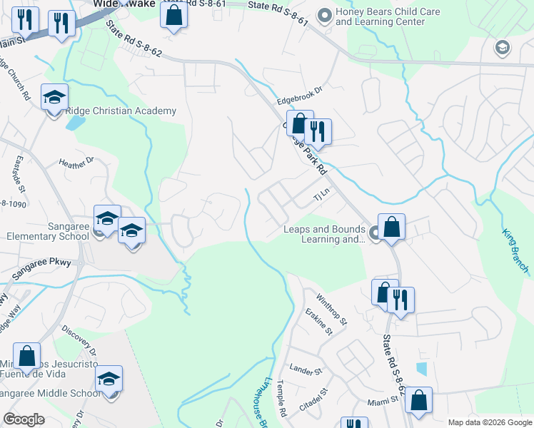 map of restaurants, bars, coffee shops, grocery stores, and more near 1607 Ashley Court in Summerville