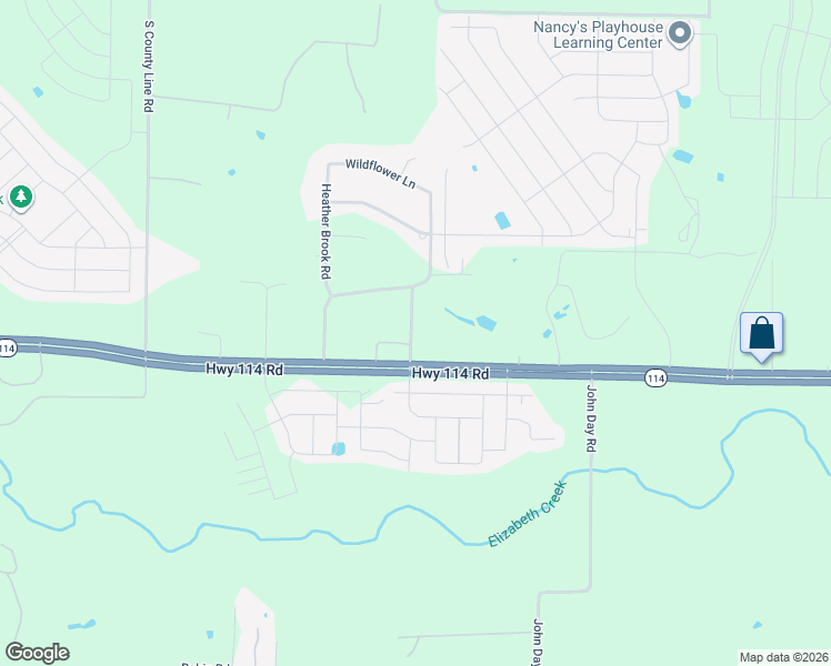 map of restaurants, bars, coffee shops, grocery stores, and more near 15306 Willow Bend Drive West in Justin