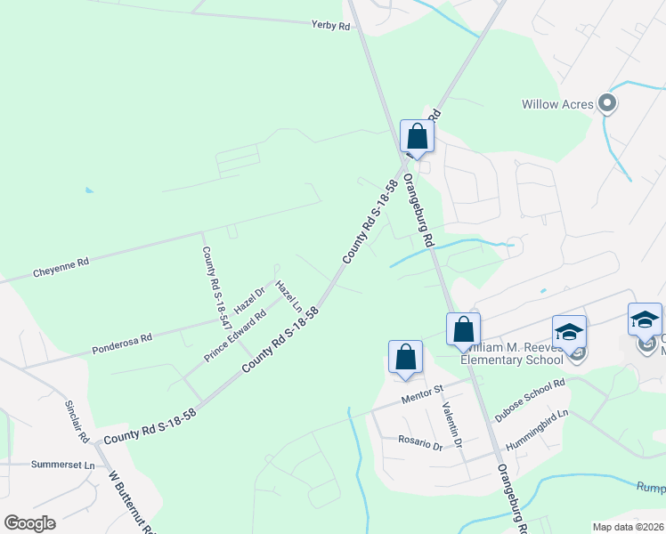 map of restaurants, bars, coffee shops, grocery stores, and more near 849 East Butternut Road in Summerville