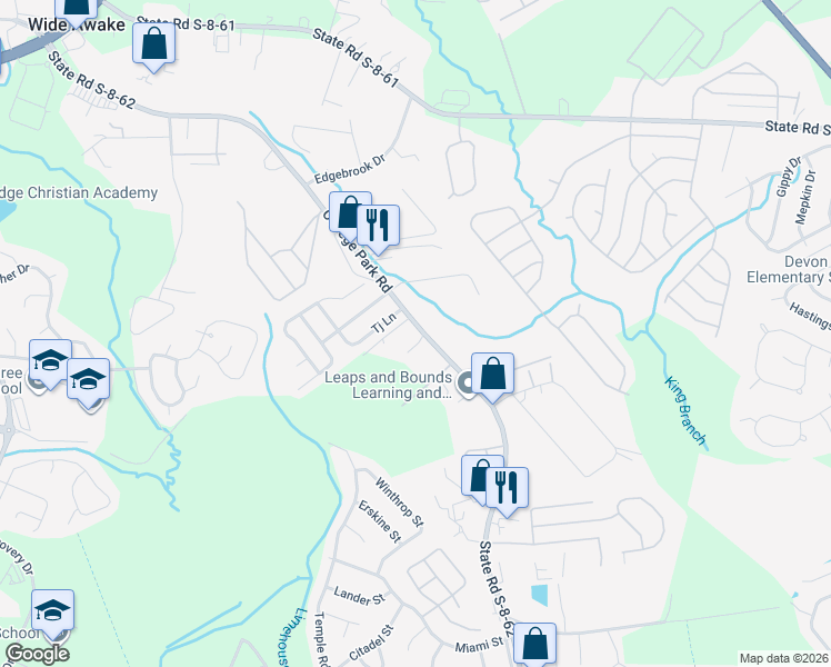 map of restaurants, bars, coffee shops, grocery stores, and more near 10-53 College Park Road in Summerville
