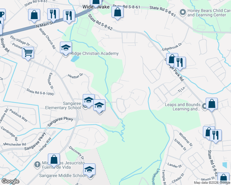 map of restaurants, bars, coffee shops, grocery stores, and more near 220 Andrews Boulevard in Summerville