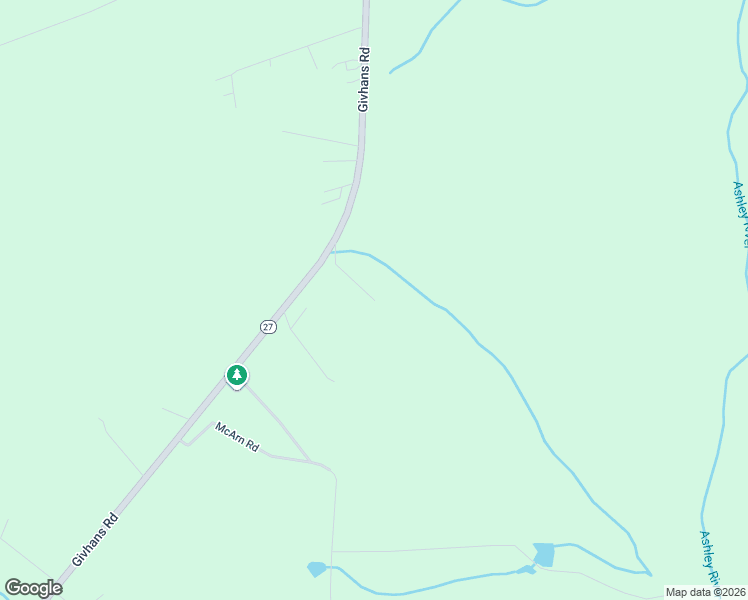 map of restaurants, bars, coffee shops, grocery stores, and more near 199 Williams Road in Ridgeville