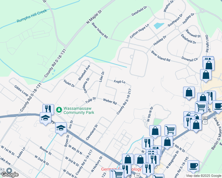 map of restaurants, bars, coffee shops, grocery stores, and more near 127 Pawley Drive in Summerville