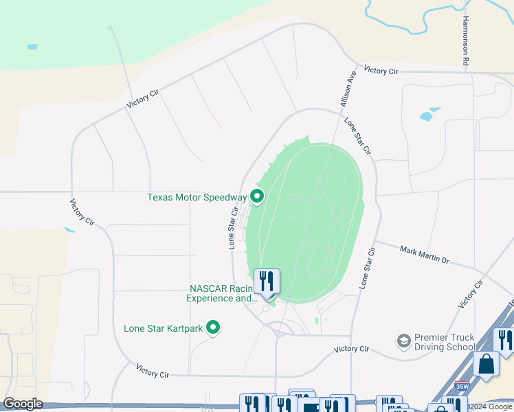 map of restaurants, bars, coffee shops, grocery stores, and more near 3545 Lone Star Circle in Fort Worth
