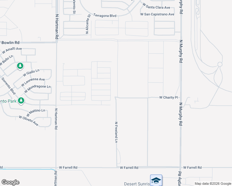 map of restaurants, bars, coffee shops, grocery stores, and more near 17384 North Freeland Lane in Maricopa