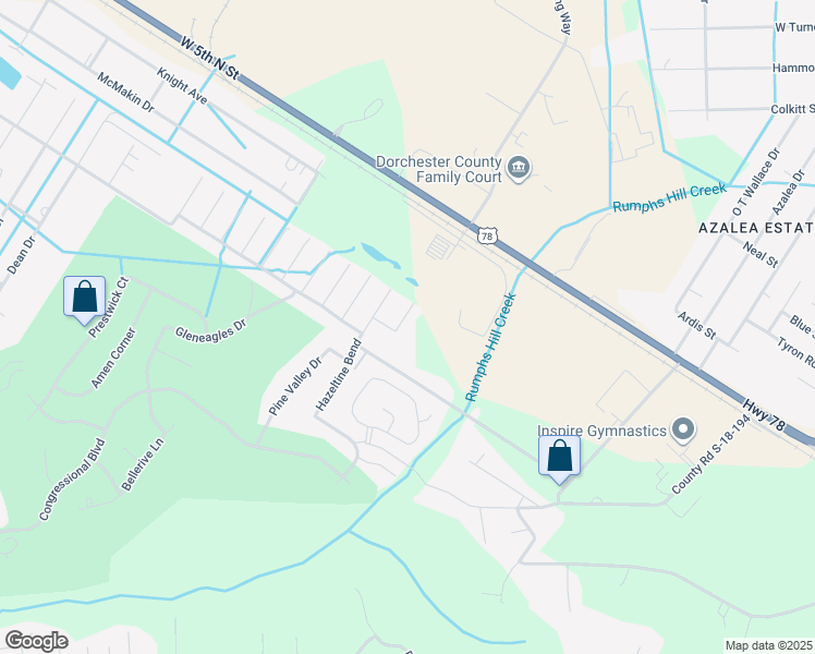 map of restaurants, bars, coffee shops, grocery stores, and more near 112 Lahina Cove in Summerville