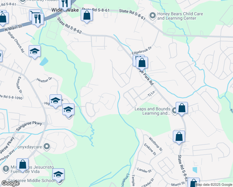 map of restaurants, bars, coffee shops, grocery stores, and more near 173 Tabby Creek Circle in Summerville