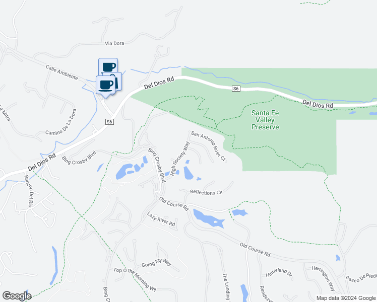 map of restaurants, bars, coffee shops, grocery stores, and more near 8155 High Society Way in San Diego