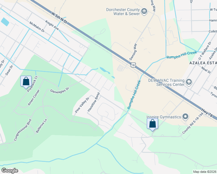 map of restaurants, bars, coffee shops, grocery stores, and more near 112 Lahina Cove in Summerville