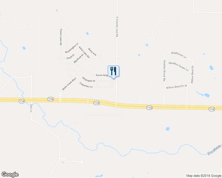 map of restaurants, bars, coffee shops, grocery stores, and more near 12601 Carpenter Lane in Rhome